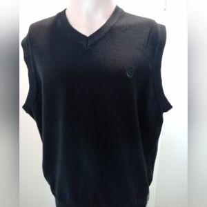 Chaps V-neck Black Sweater Vest Mens Size XL
